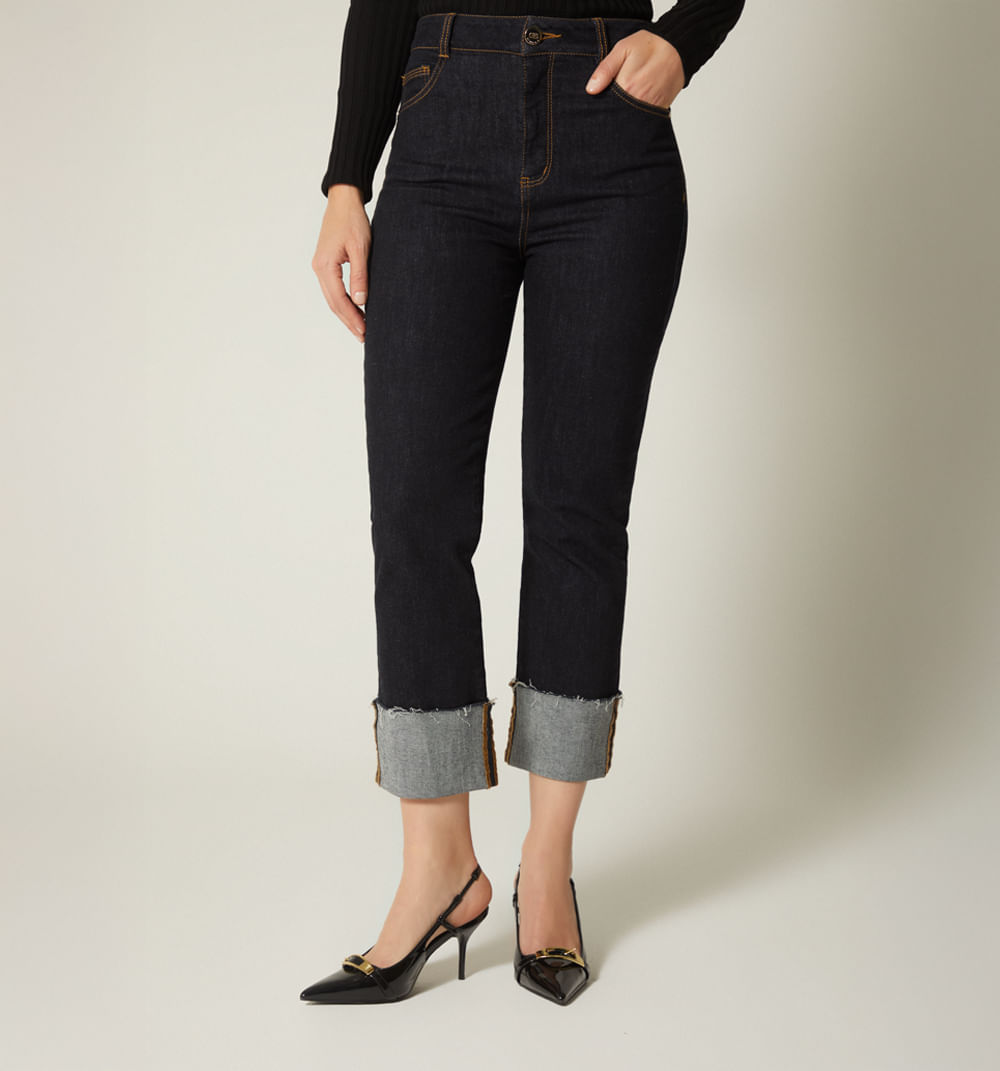 Jean skinny tiro alto