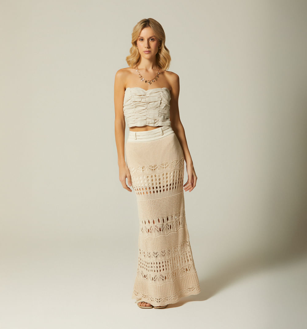 Falda larga en crochet