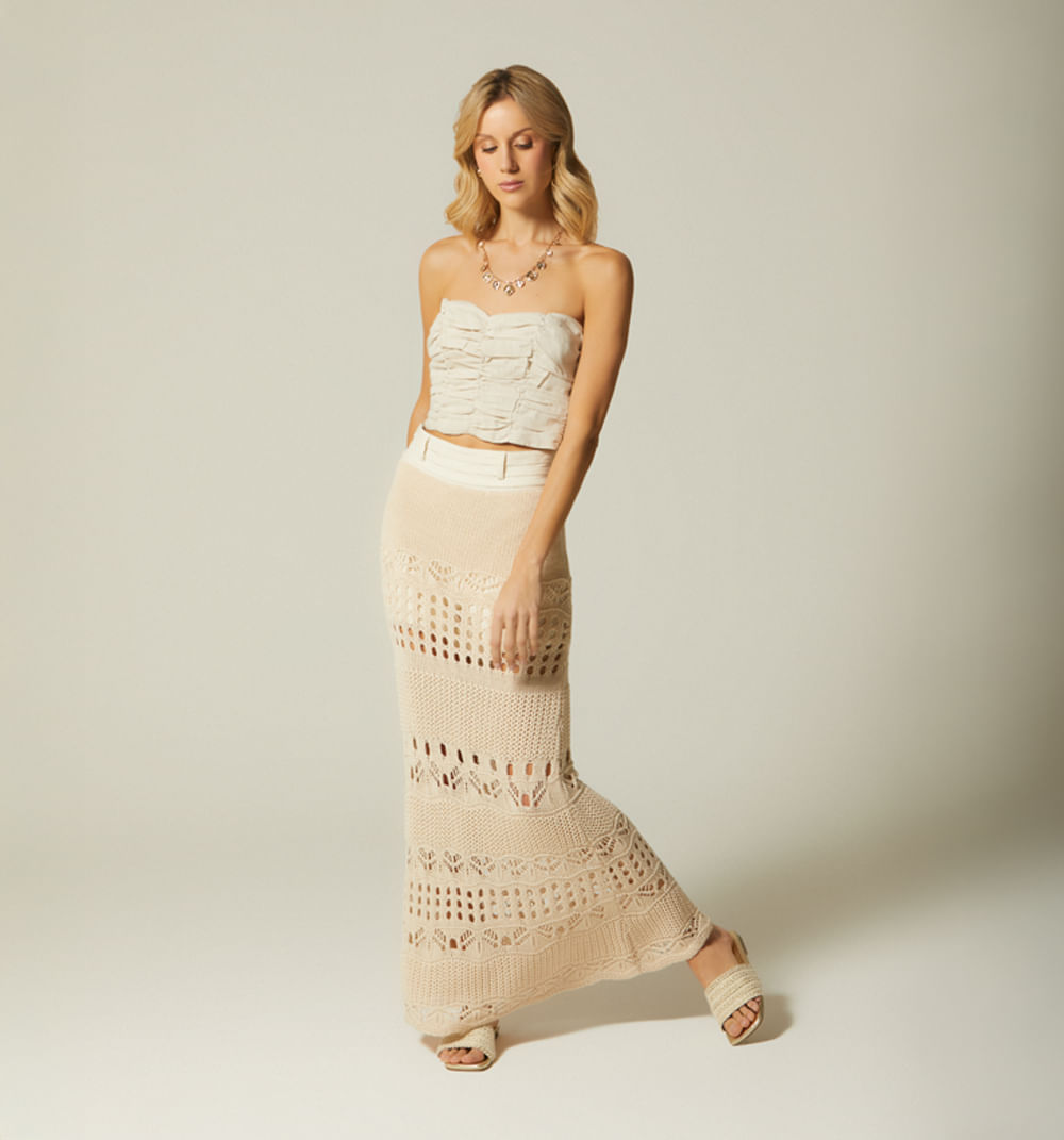 Falda larga en crochet