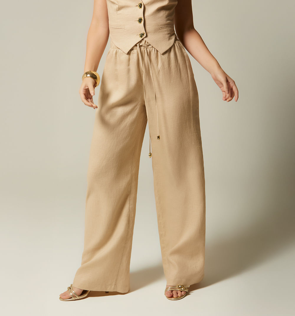 Pantalon tiro alto bota ancha