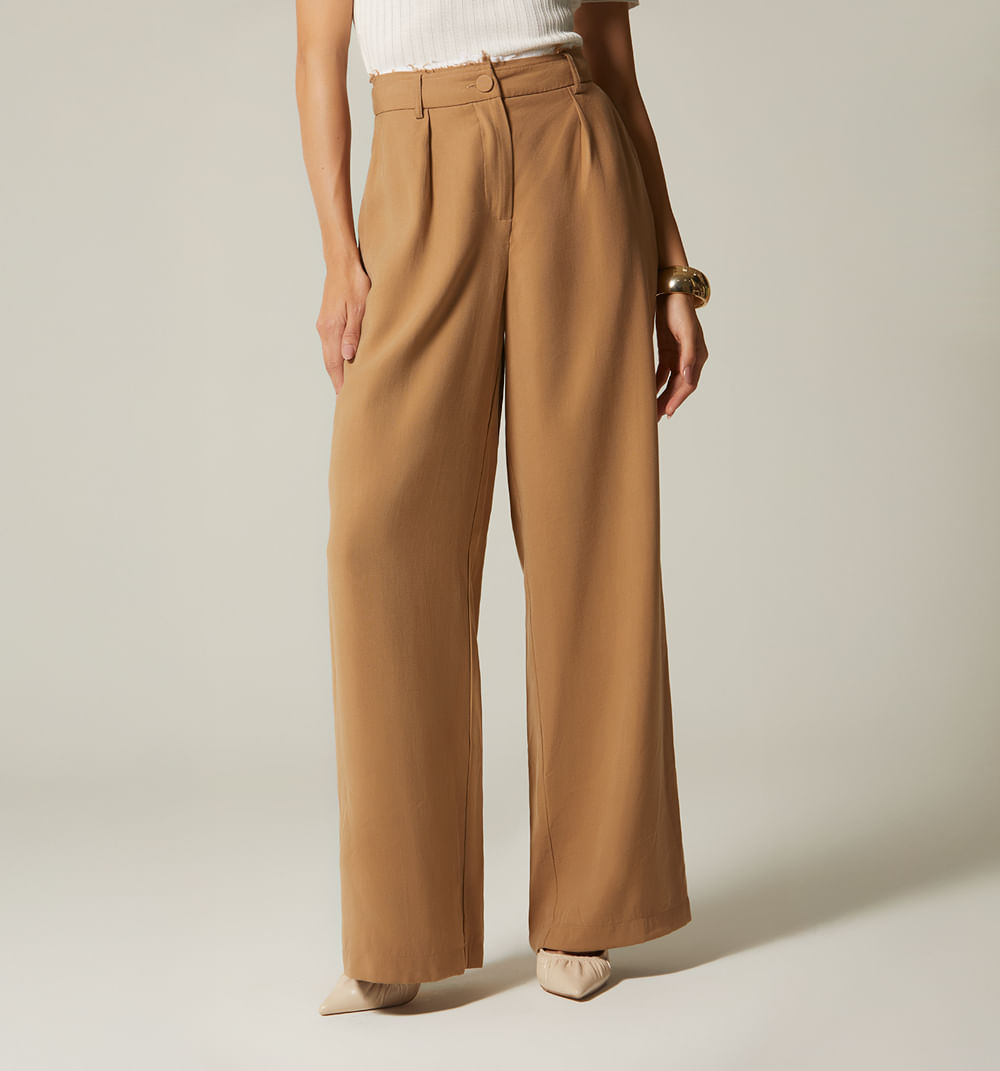 Pantalon tiro alto palazzo