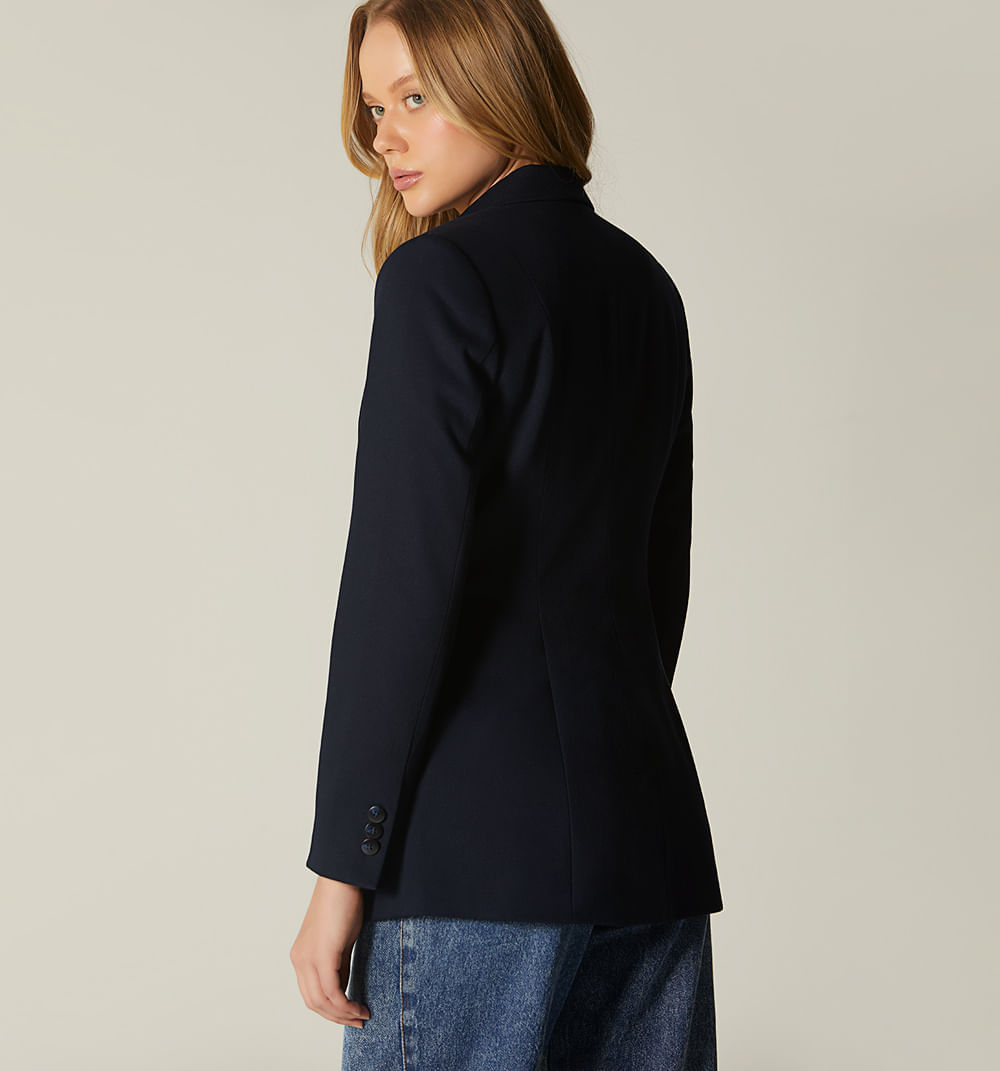 Blazer tejido diagonal slim fit