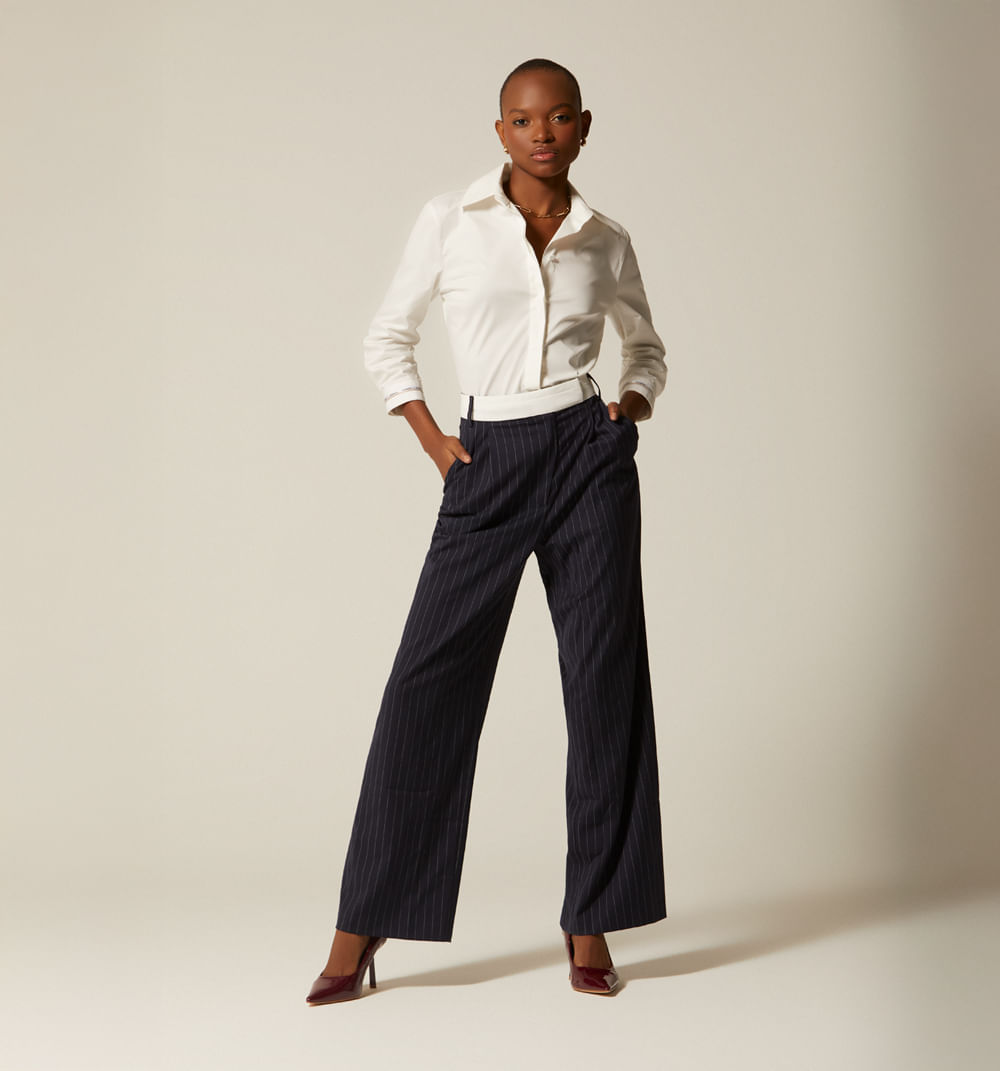 Pantalon  con  contraste  en pretina