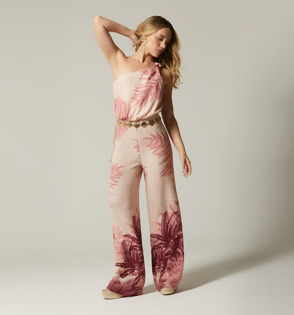 Enterizo largo palazo un solo hombro