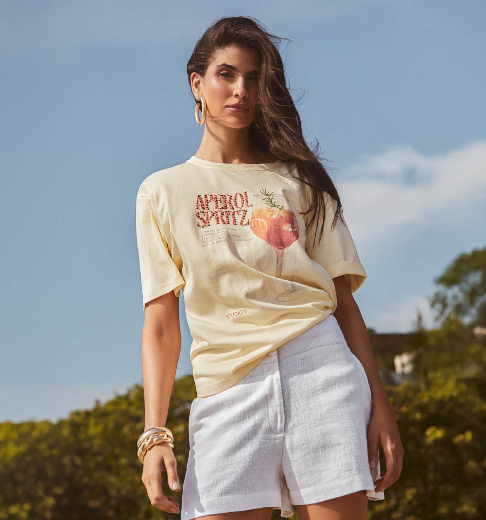 Camiseta estampada aperol