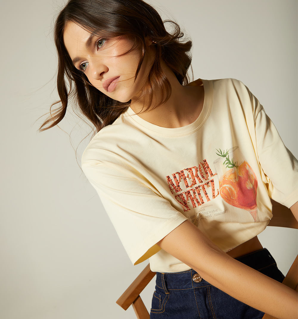 Camiseta estampada aperol