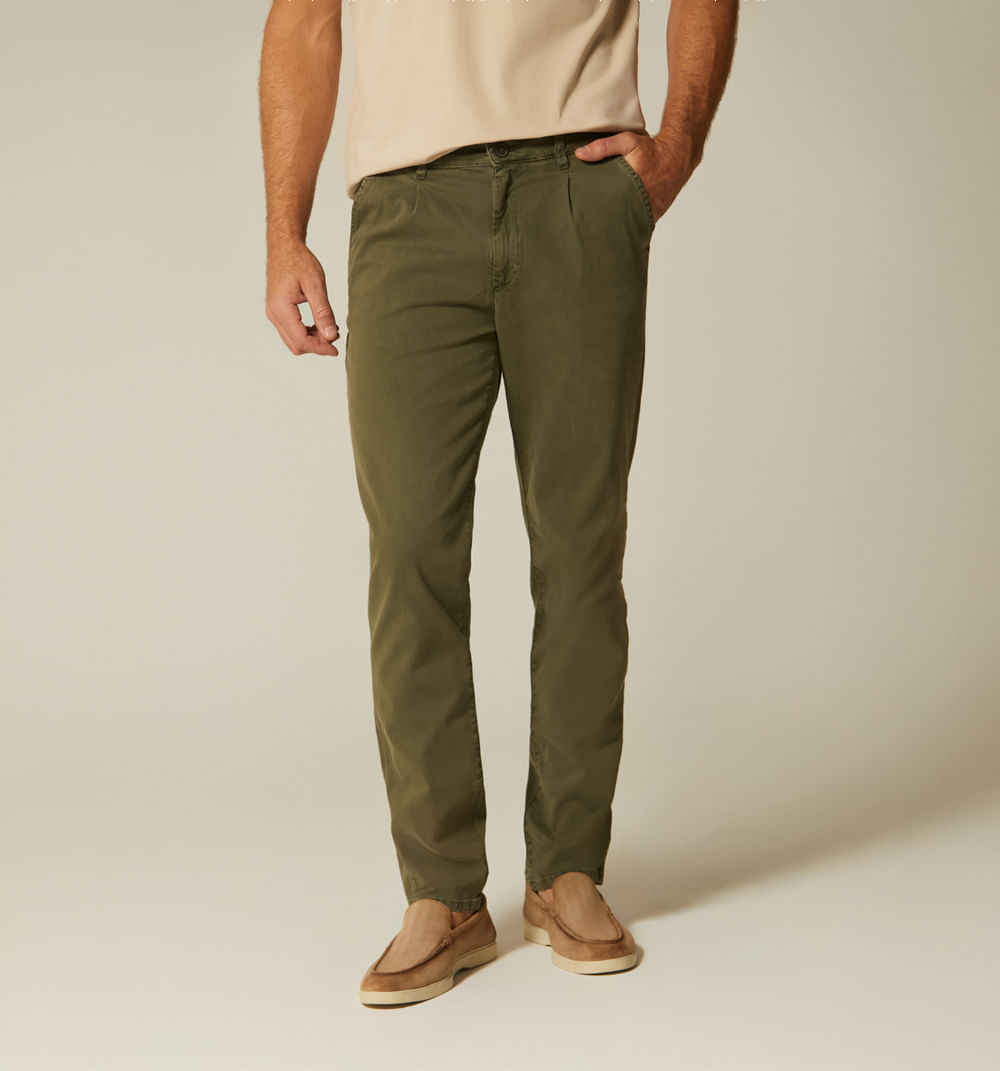 Pantalón para hombre con resorte en pretina