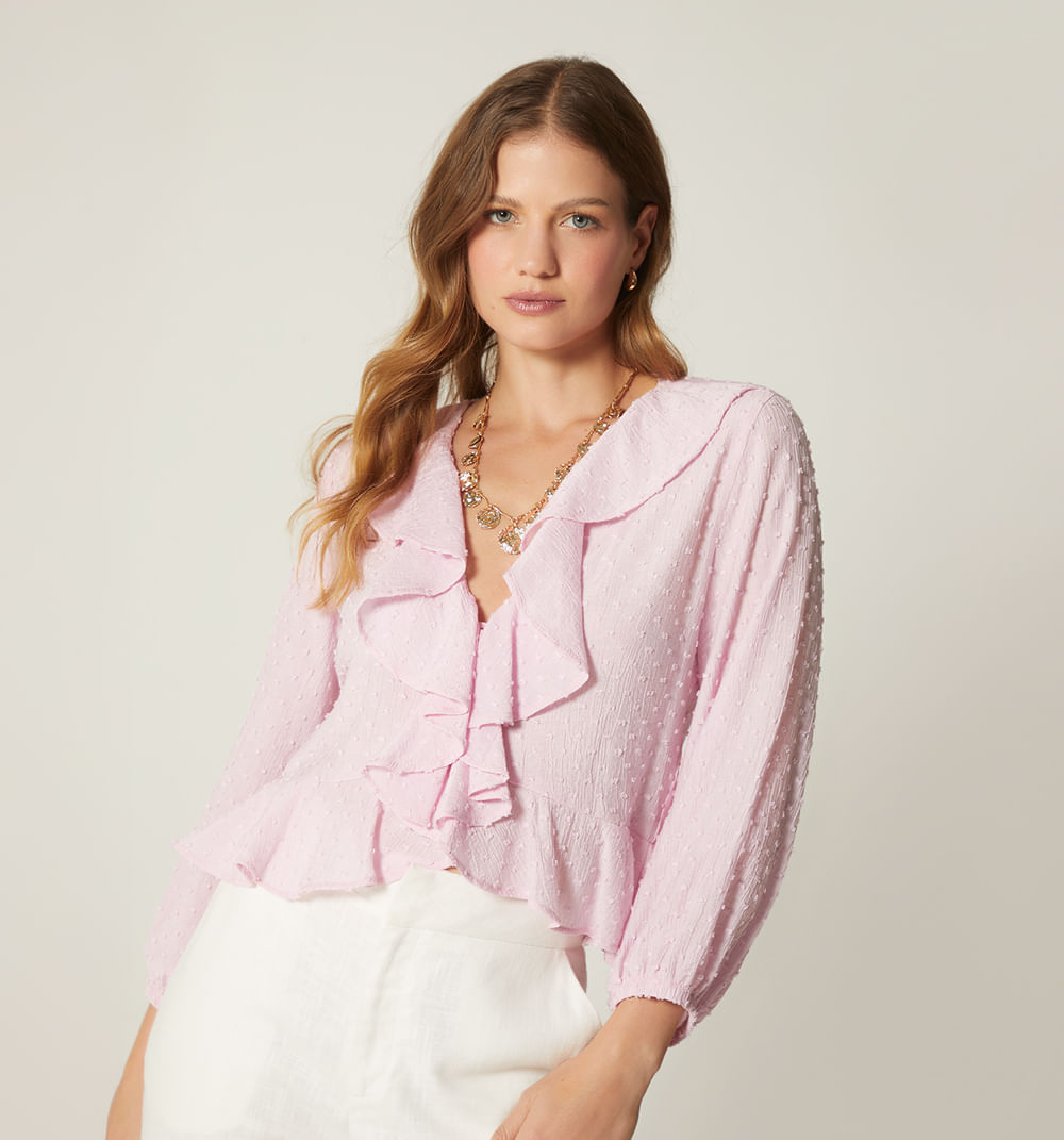 Blusa con bolero manga 3/4