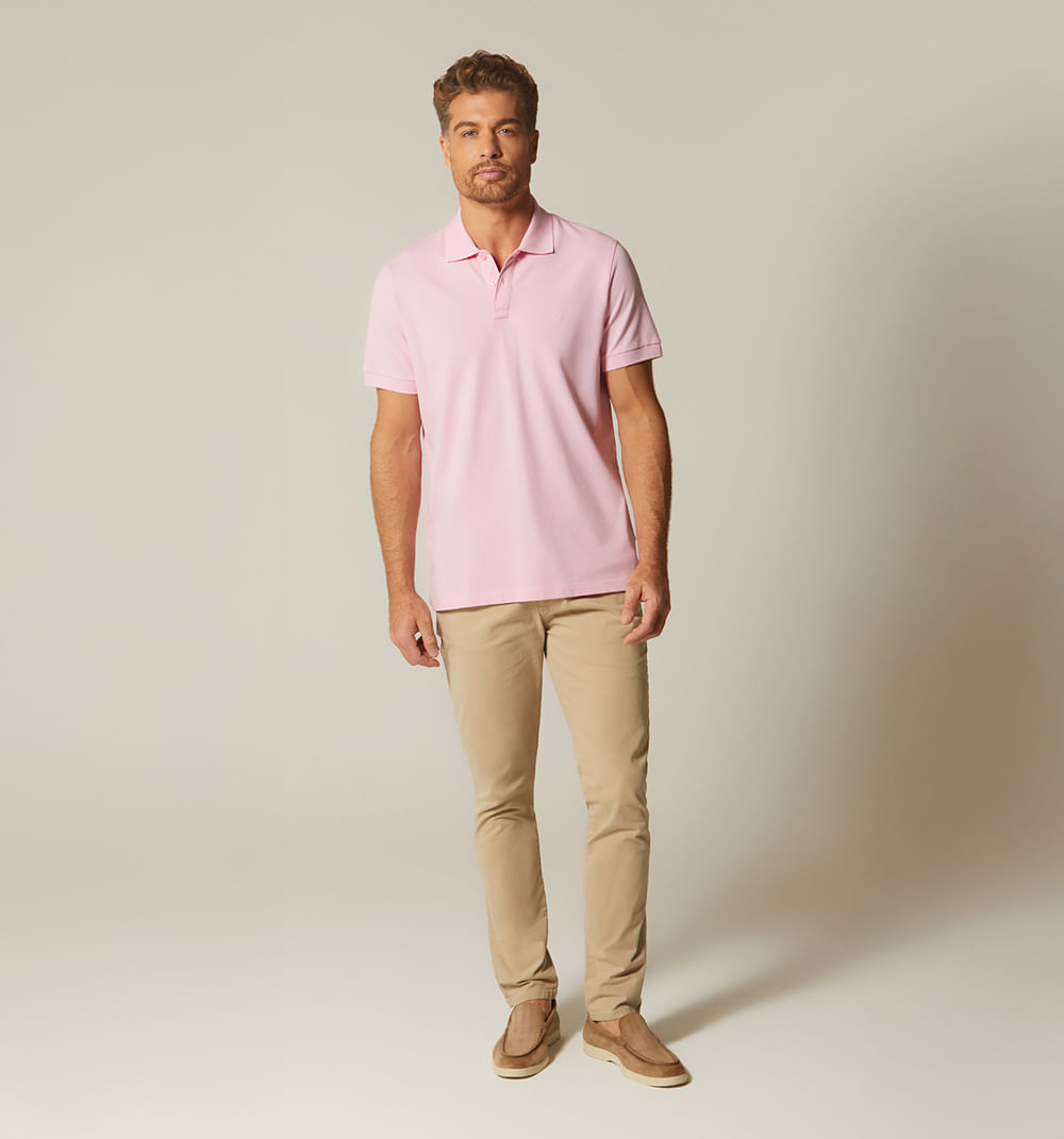 Polo básico para hombre slim fit