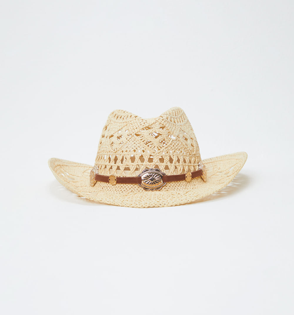Sombrero calado banda decorada