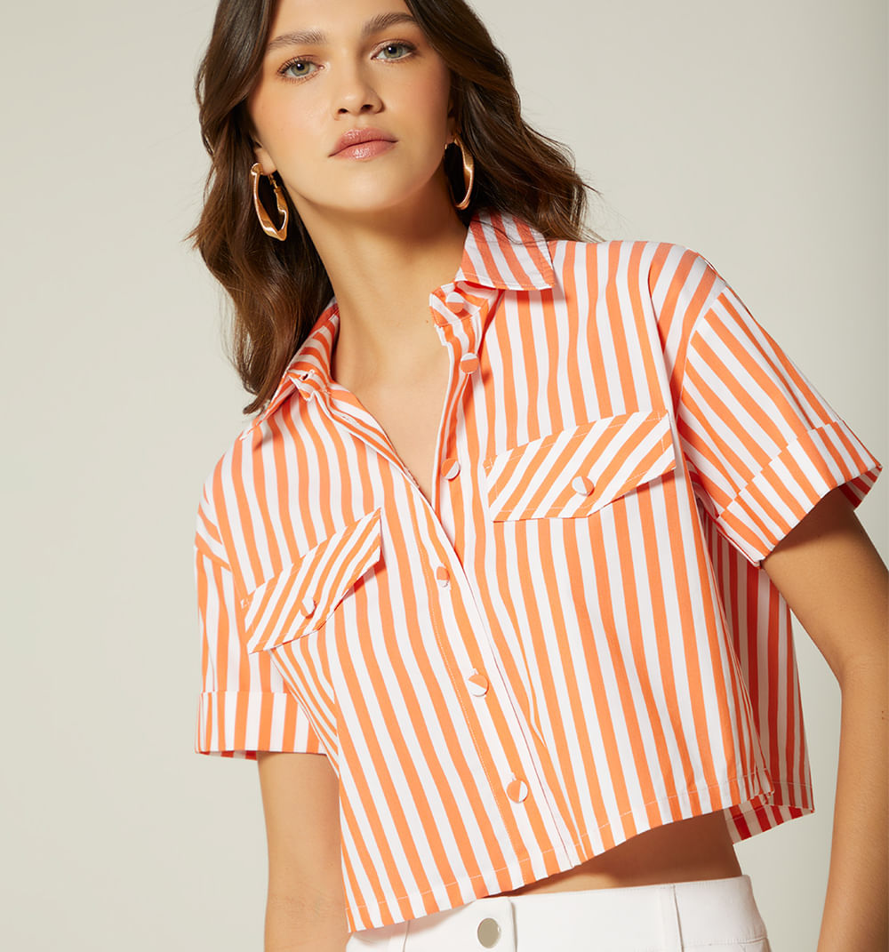 Blusa manga corta boxy
