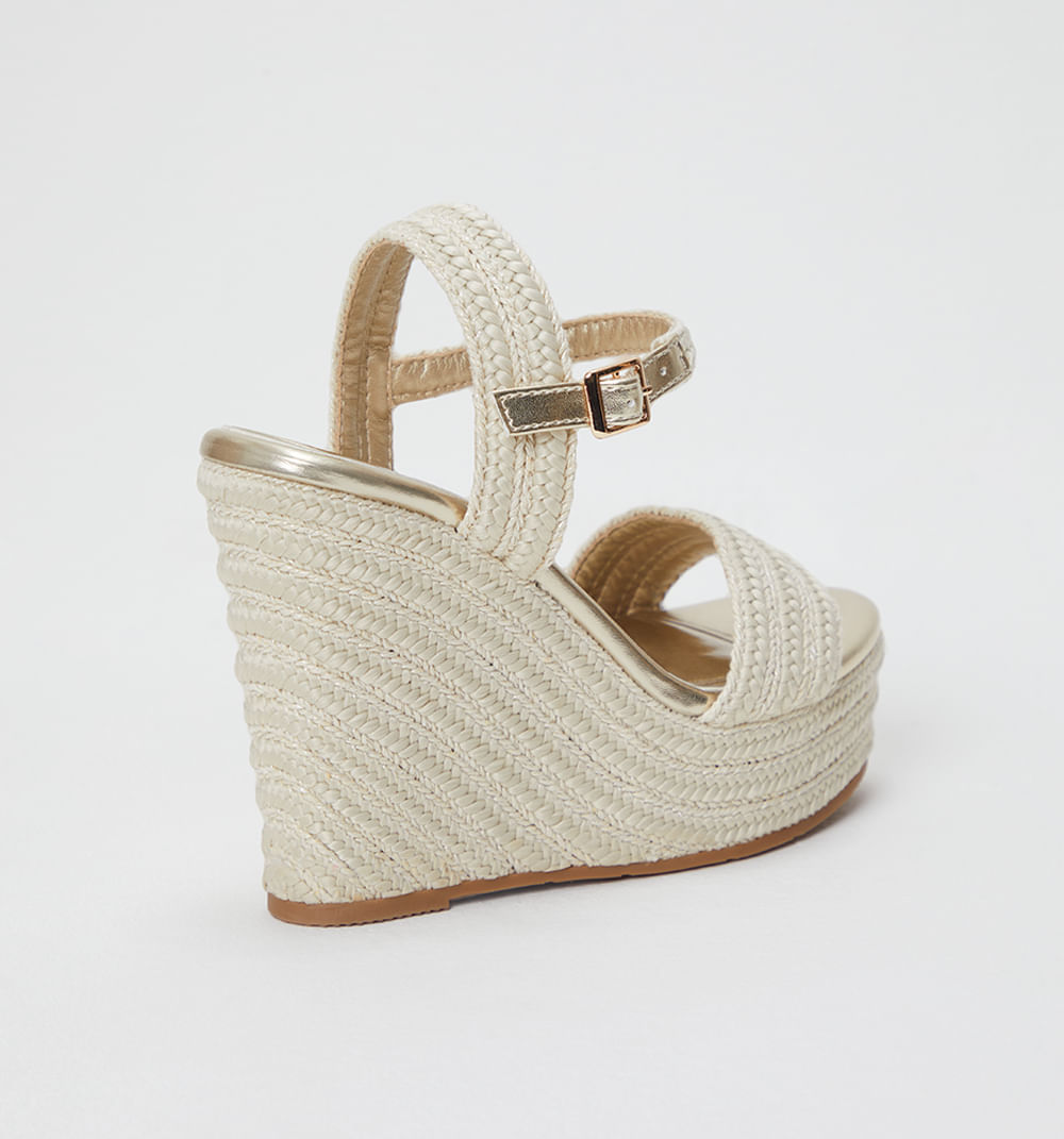 Sandalia plataforma capellada trenzada