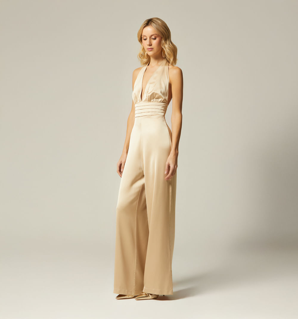 Enterizo pantalon cuello halter amarre