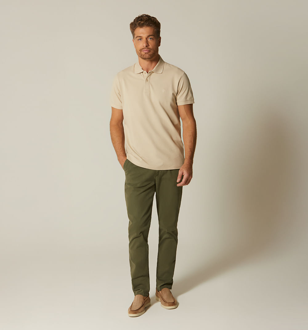 Polo básico para hombre slim fit