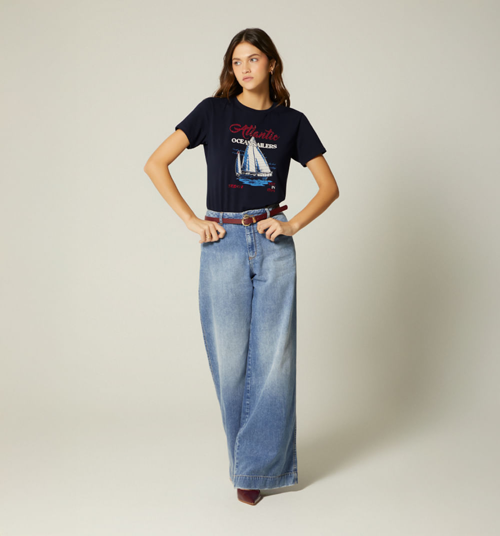 Camiseta estampado con hot fix