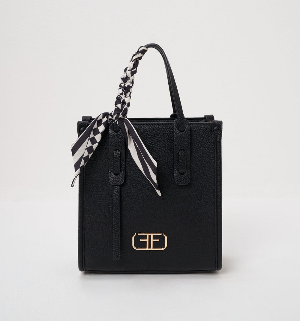 Bolso de mano con pañuelo decorativo