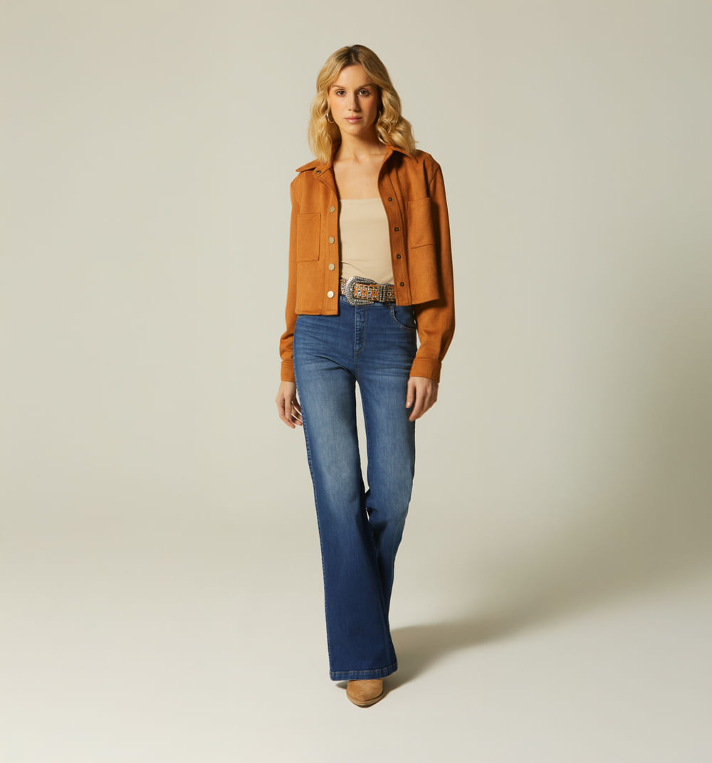 Blusa boxy camisera manga larga