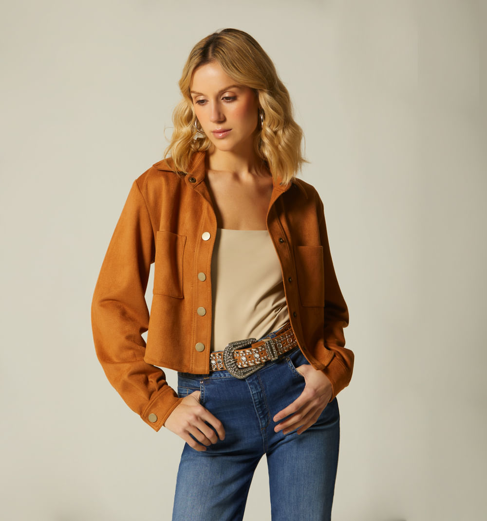 Blusa boxy camisera manga larga