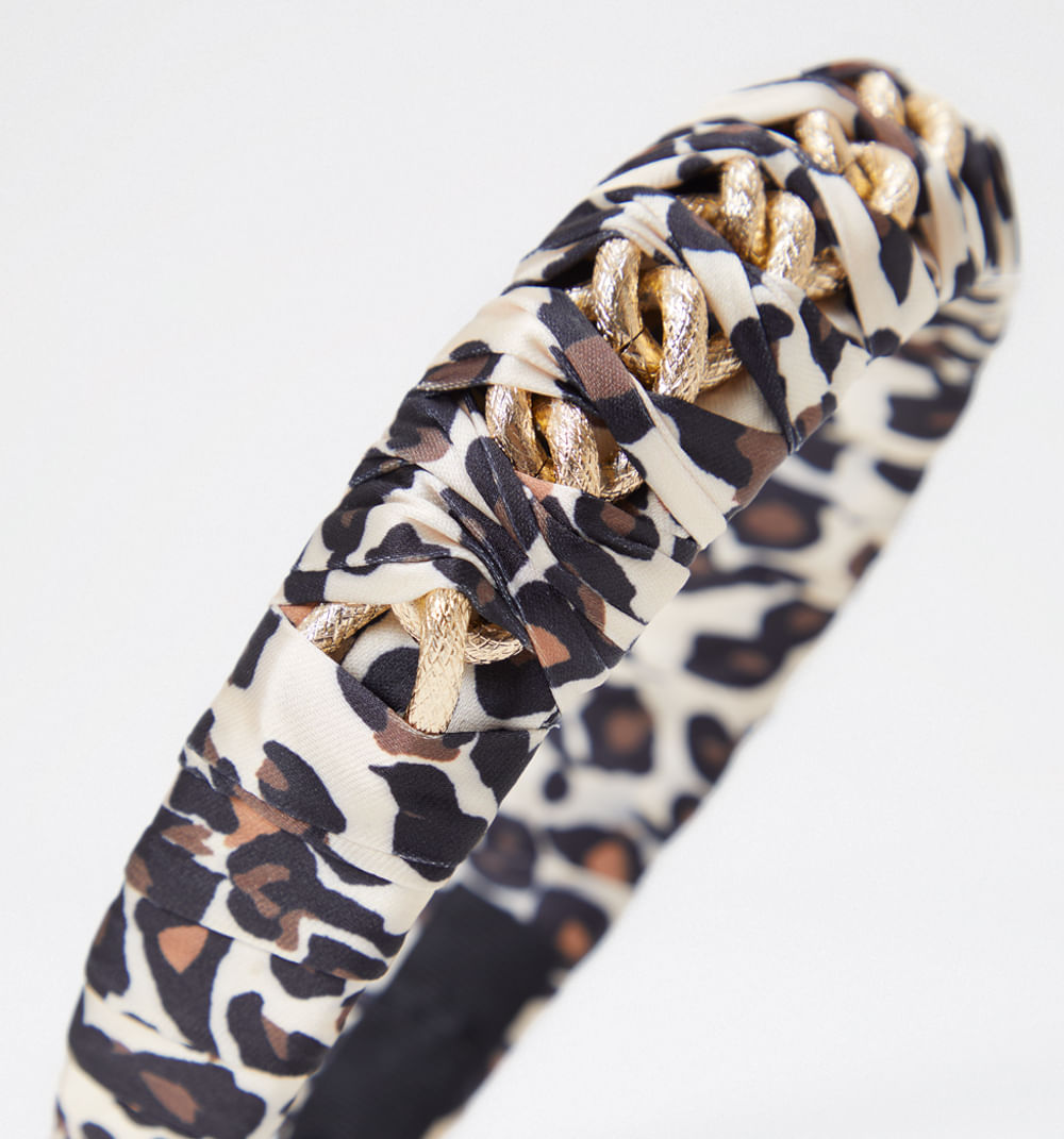 Diadema animal con cadena