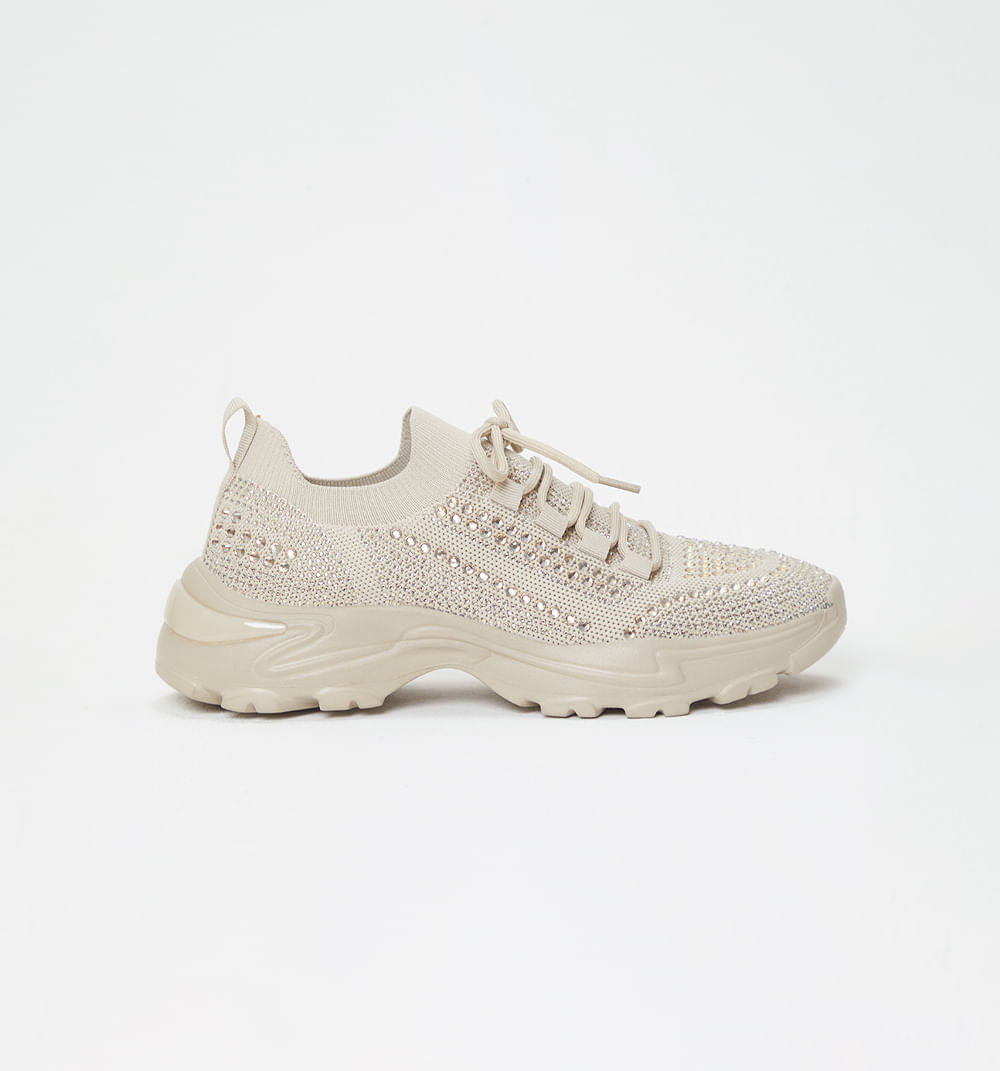 Tenis senderismo con detalles cristales