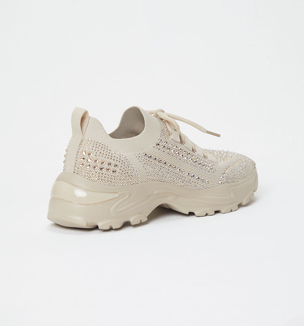 Tenis senderismo con detalles cristales