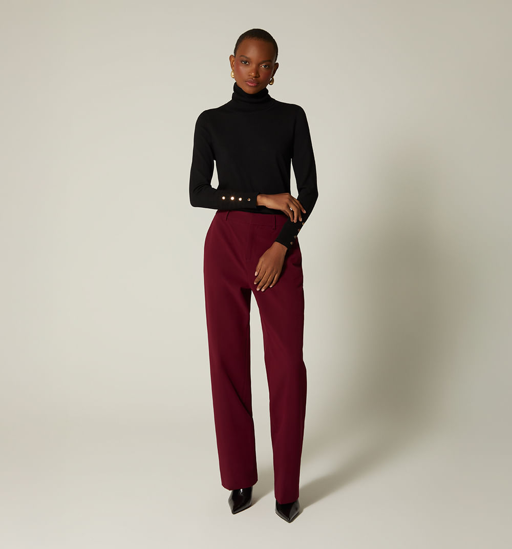 Buzo manga larga cuello tortuga