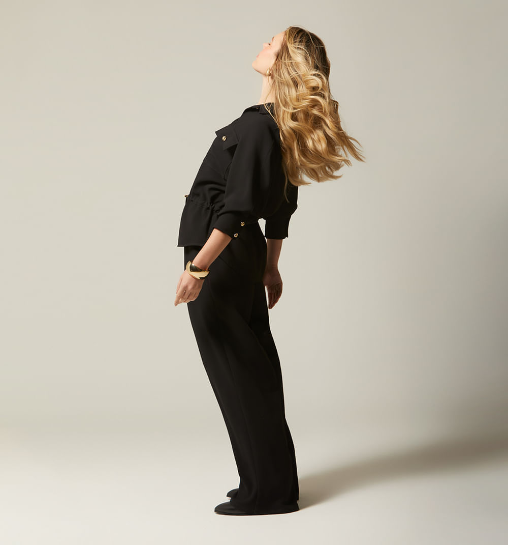 Blusa manga larga  con bolsillo