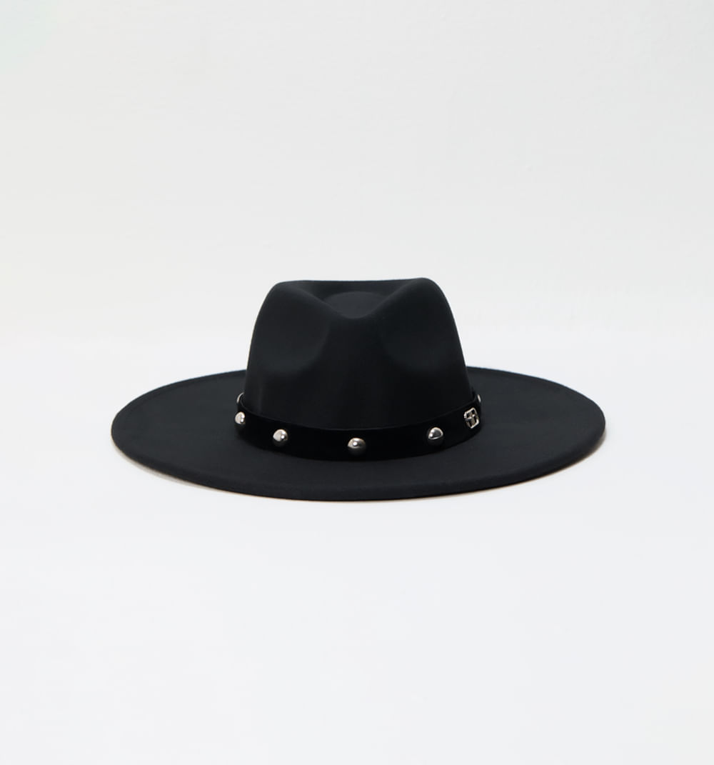 Sombrero ala ancha banda tachas