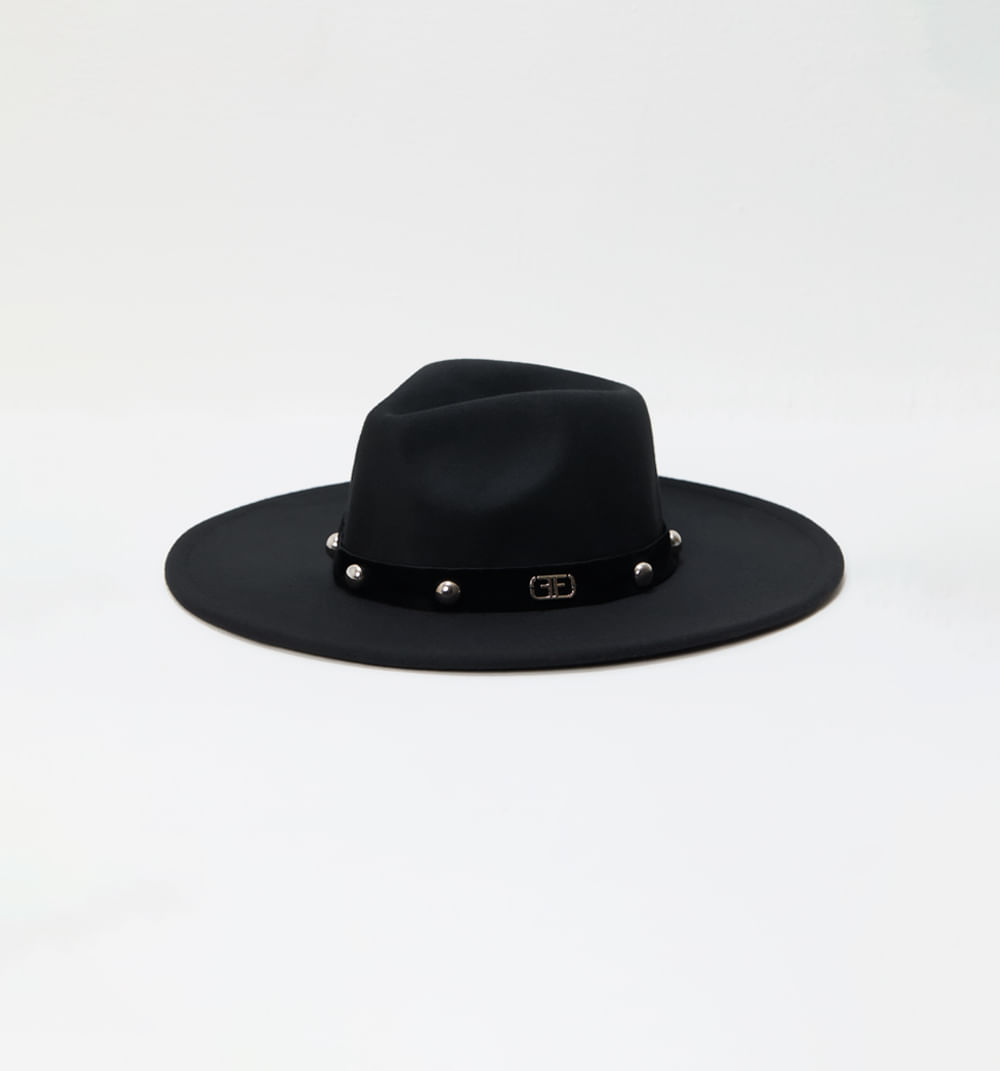Sombrero ala ancha banda tachas