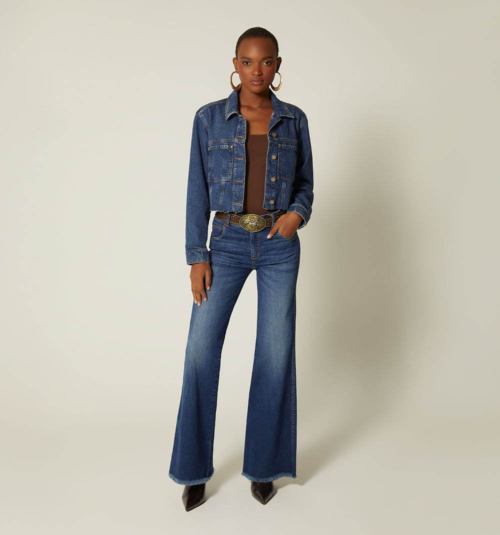 Chaqueta clasico bolsillos cuadrados