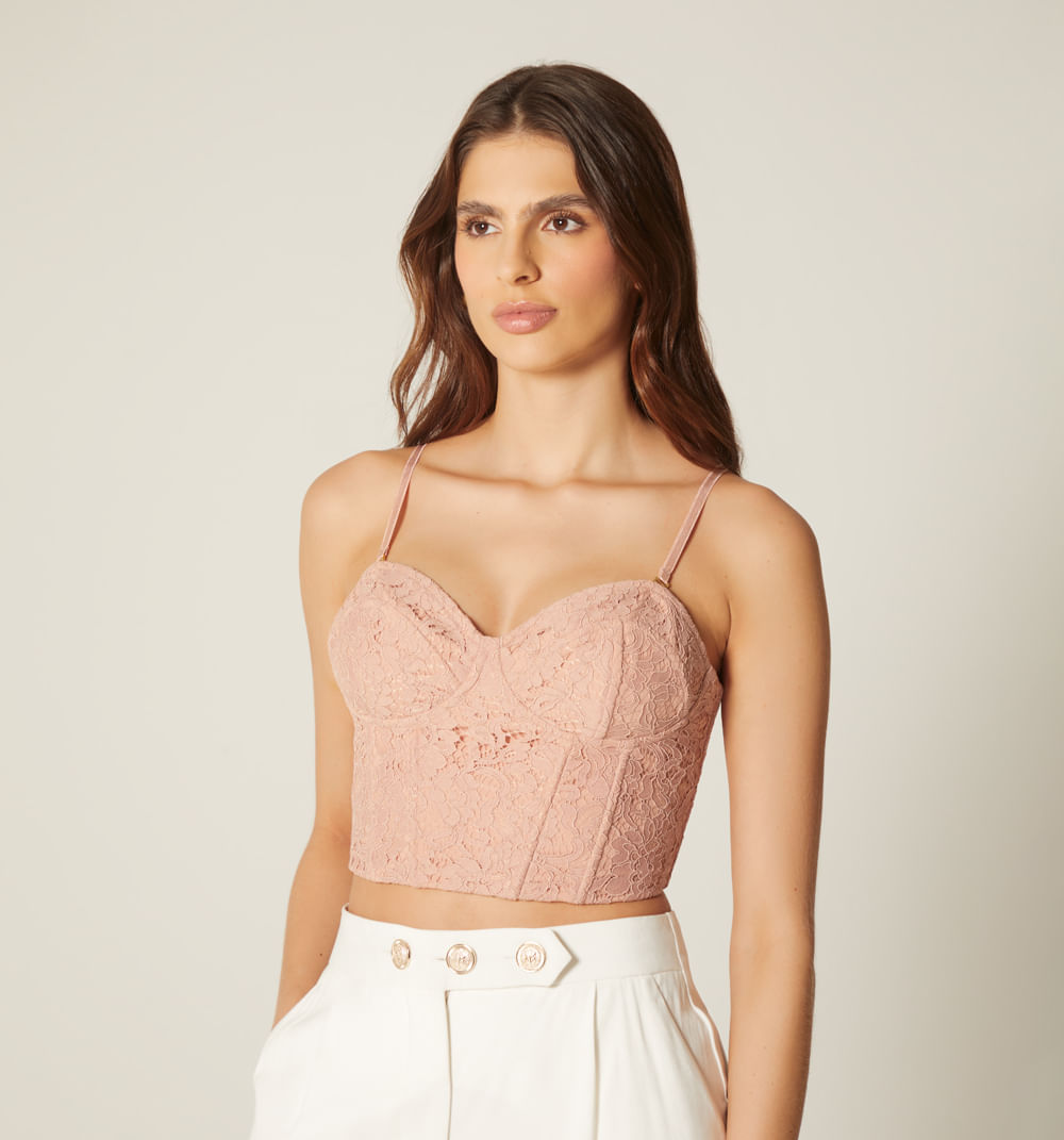 Crop tiras tipo corset