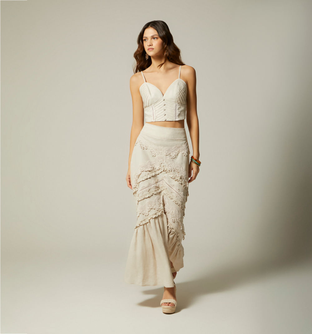 Blusa tiras de amarre en espalda