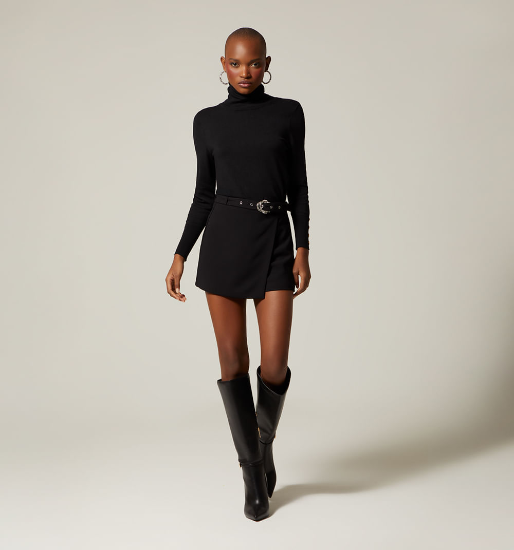 Falda short tiro alto