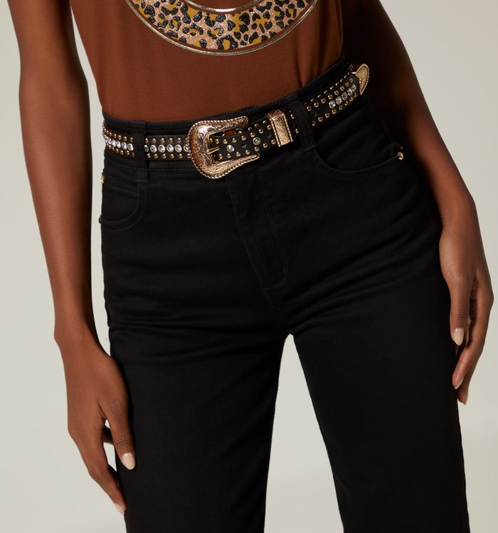 Jean  skinny tiro alto cinco bolsillos