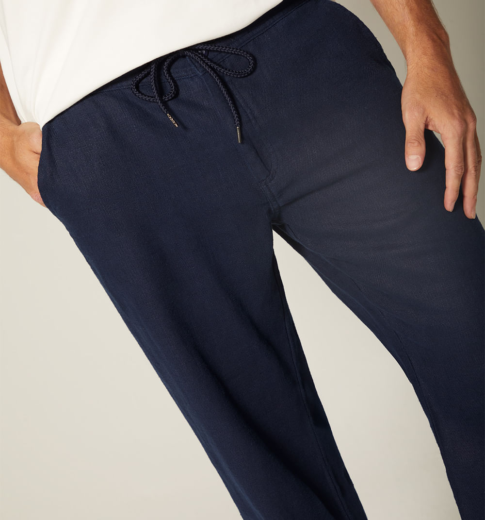 Pantalon jogger  en lino