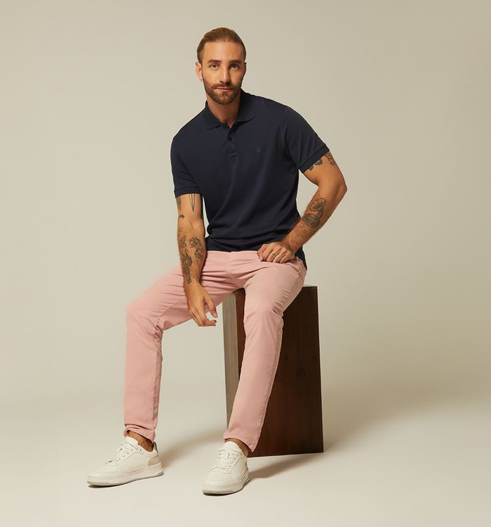 Polo en interlock para hombre