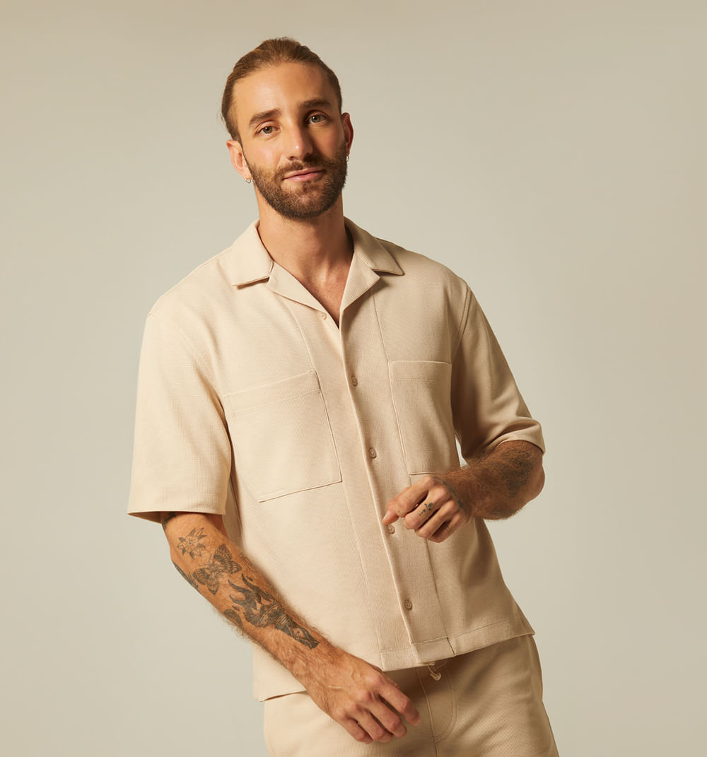 Camisa resort para hombre