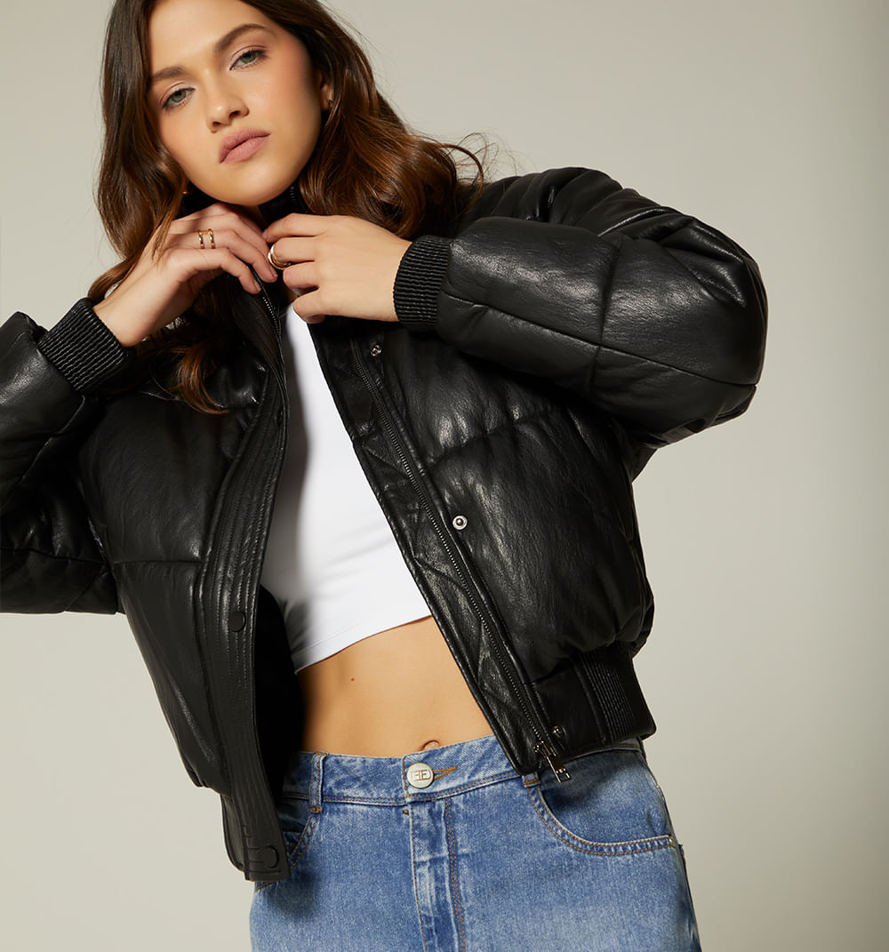 Chaqueta alcolchada manga larga