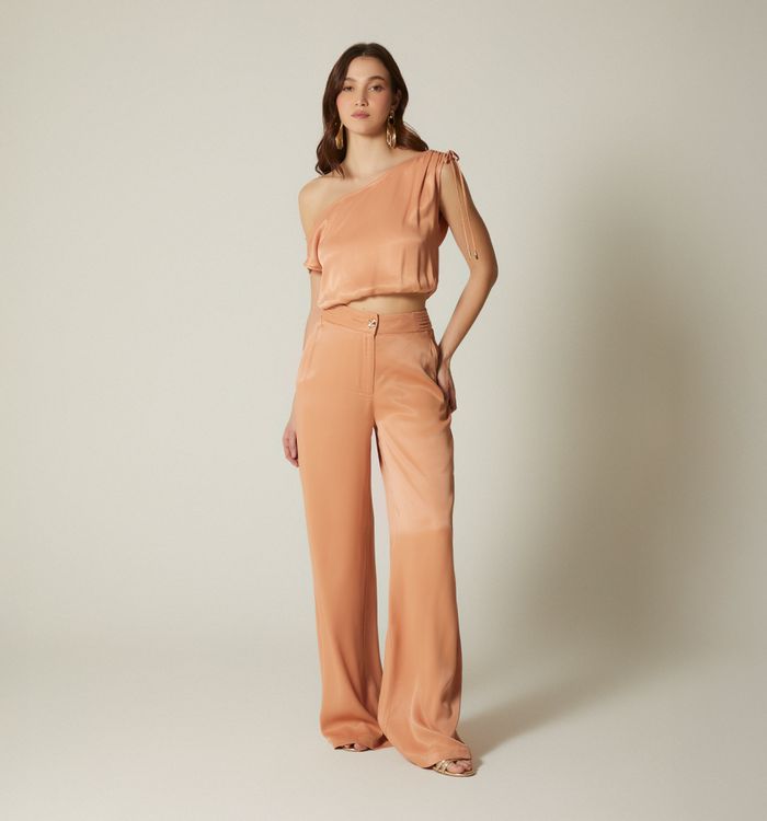 Pantalon palazzo tiro alto