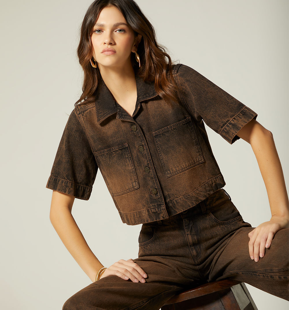 Blusa boxxi con bolsillos