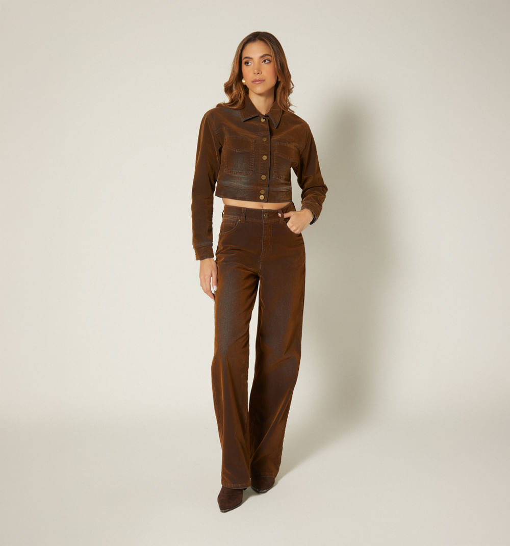 Chaqueta clasica corta velvet