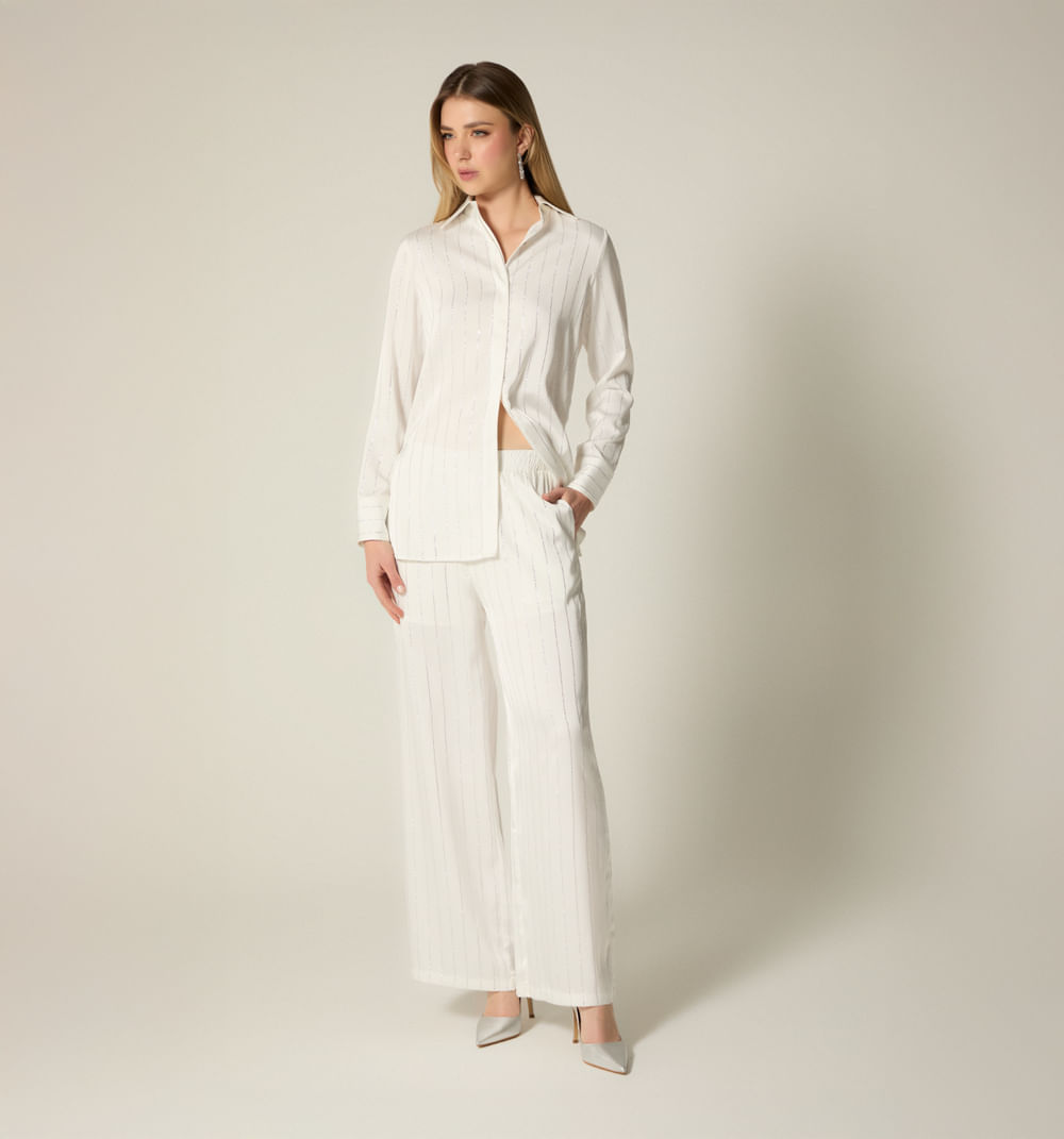 Blusa  manga larga  con hotfix