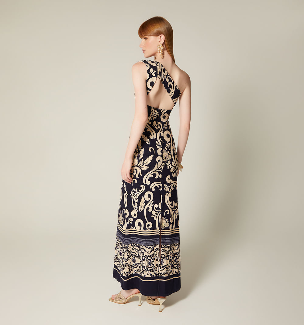 Vestido largo un solo hombro