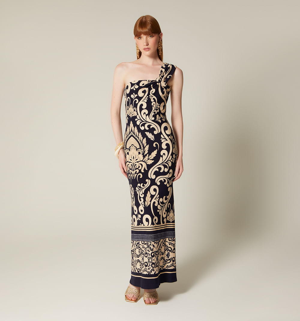 Vestido largo un solo hombro