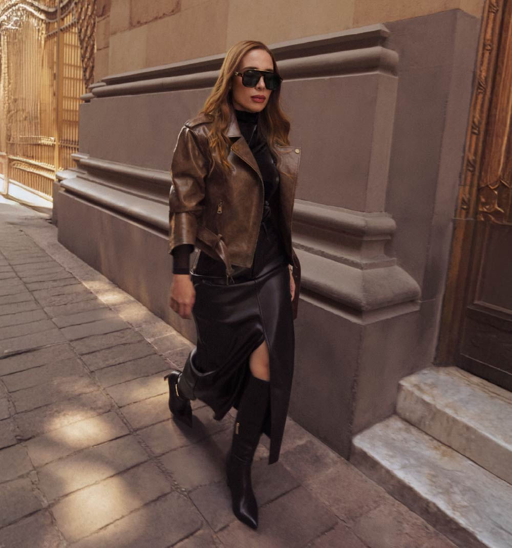 Falda tipo lapiz larga