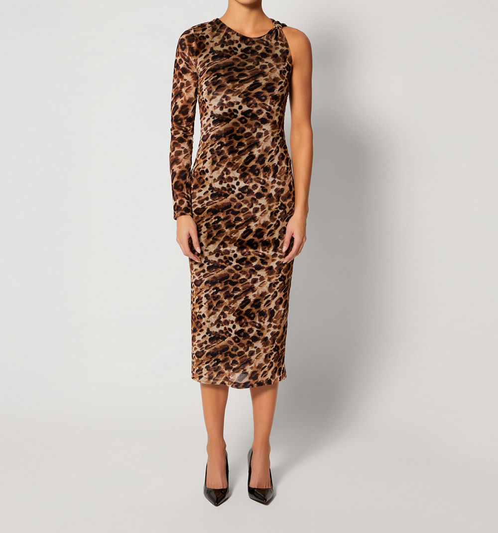 Vestido midi asimetrico