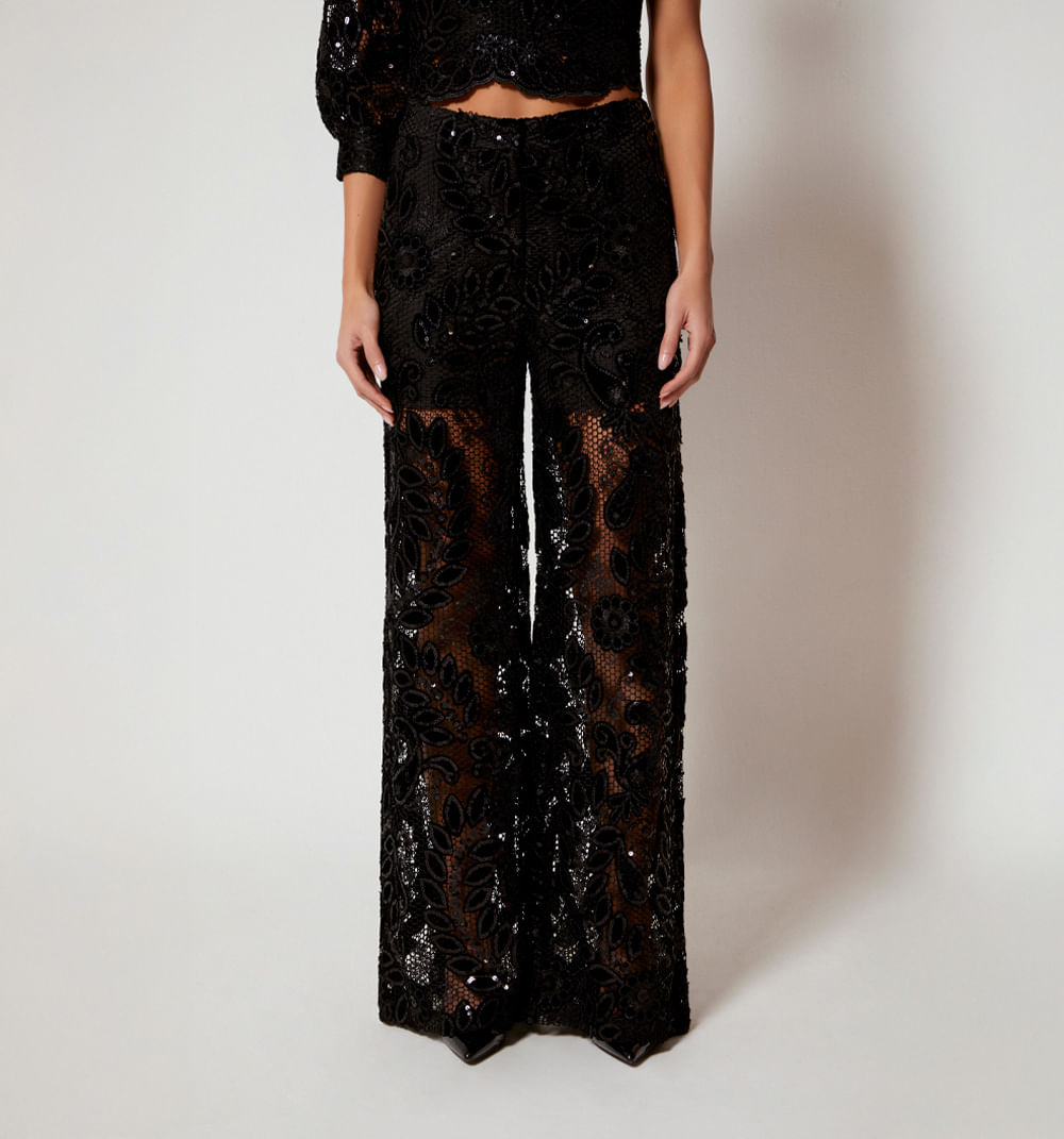 Pantalón de encaje y lentejuelas