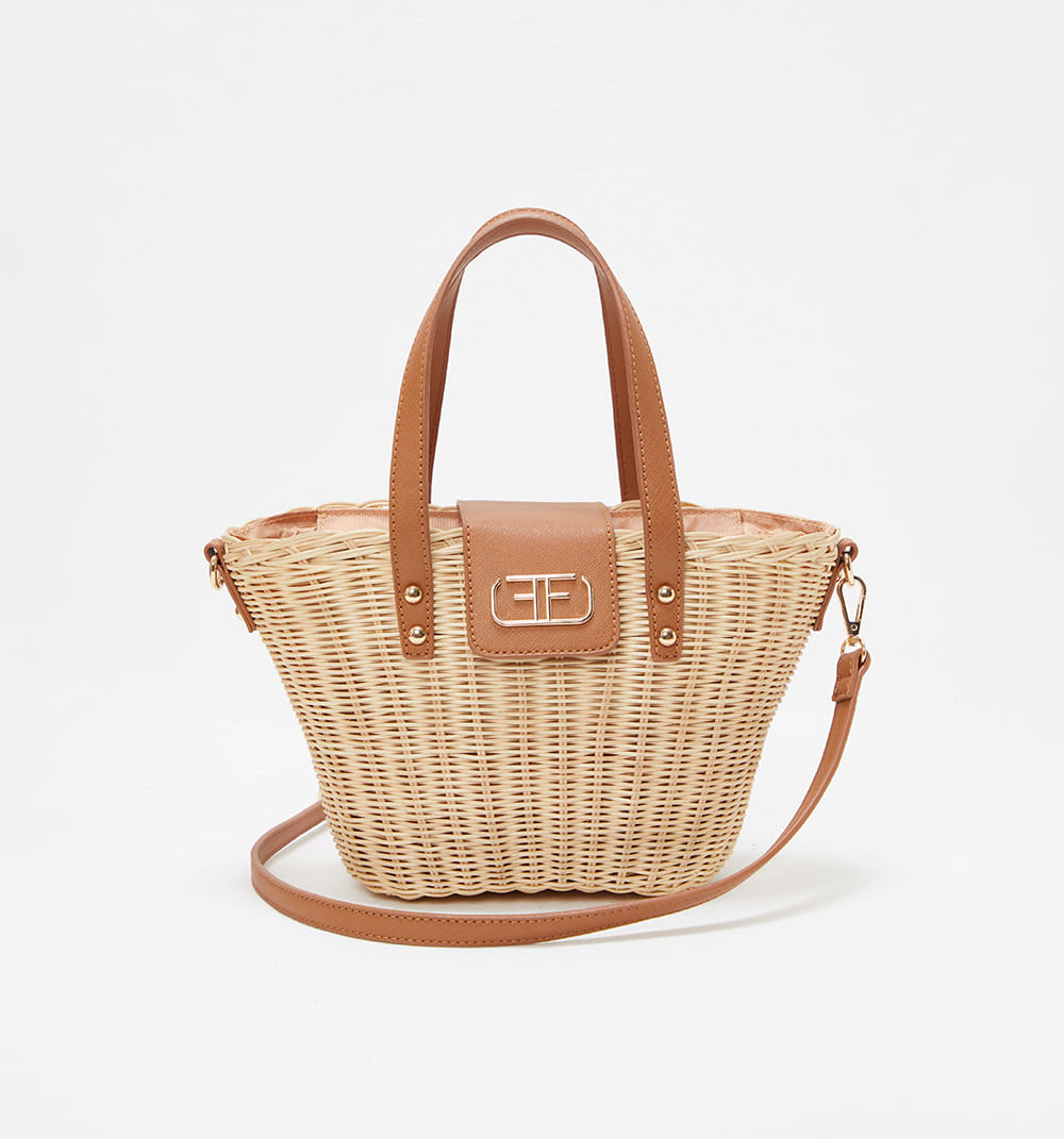 Bolso de mano tipo canasto