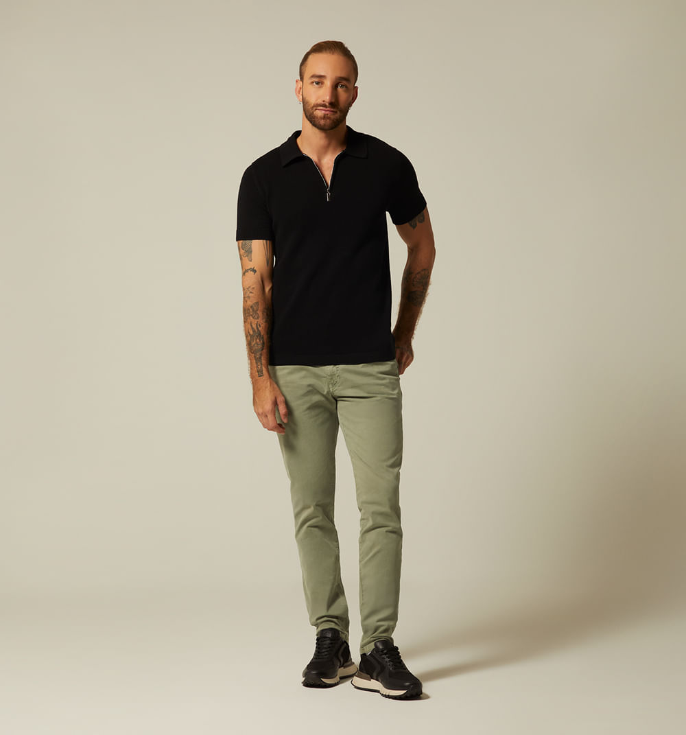 Polo tejido para hombre panal de abeja