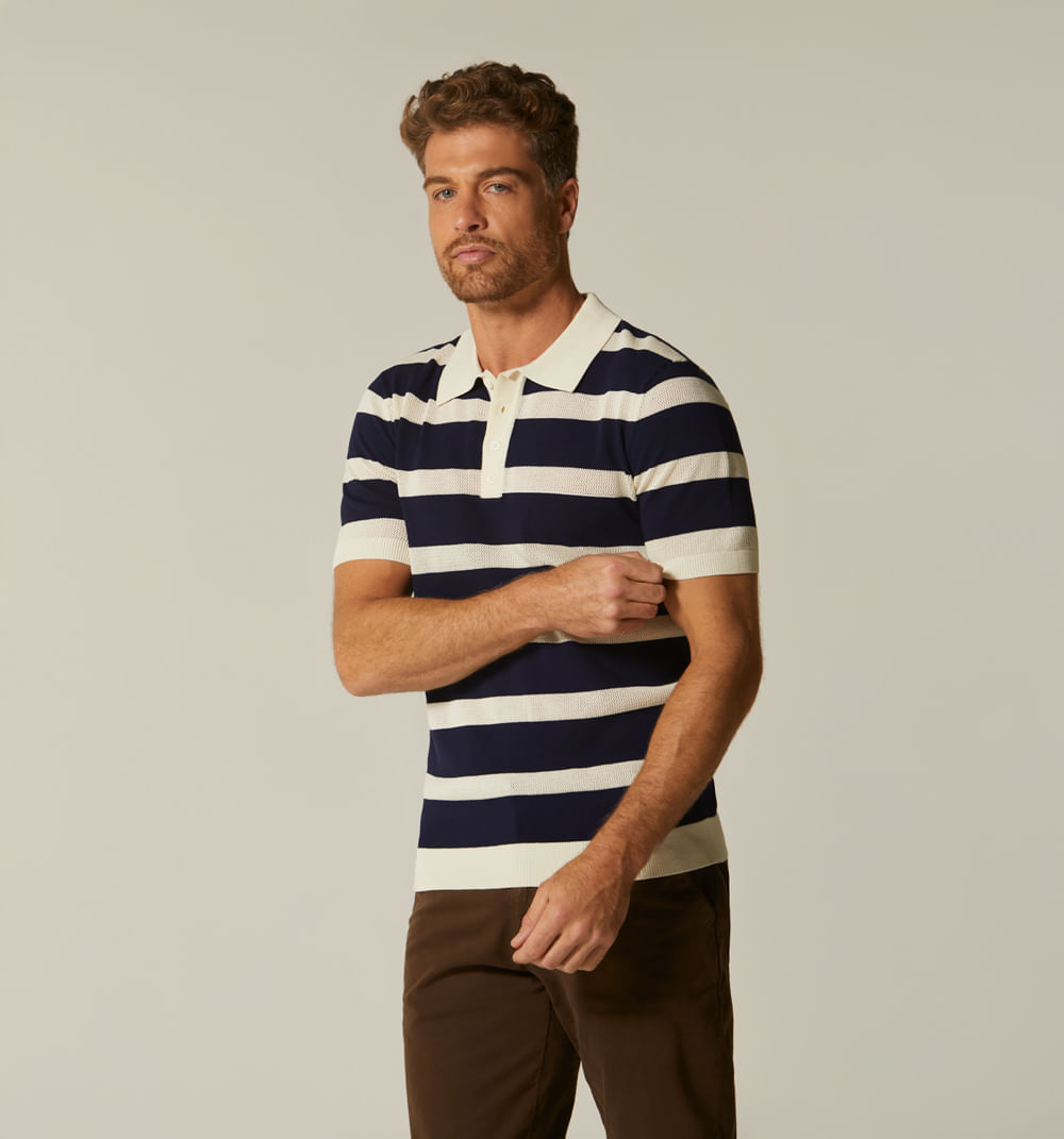 Polo tejido a rayas